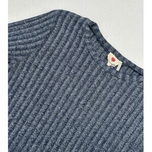 One Love Clothing Blue Stripe Tunic Top Bi-Level Casual Loungewear M